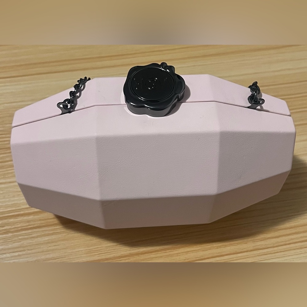 Viktor & Rolf Flowerbomb Pink Geometric Clutch Purse Perfume Bottle Design Chain - Picture 5 of 12